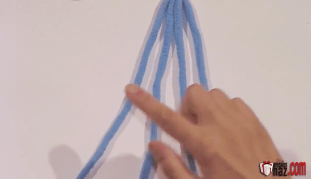 cómo hacer una trenza fácil de cuatro cabos