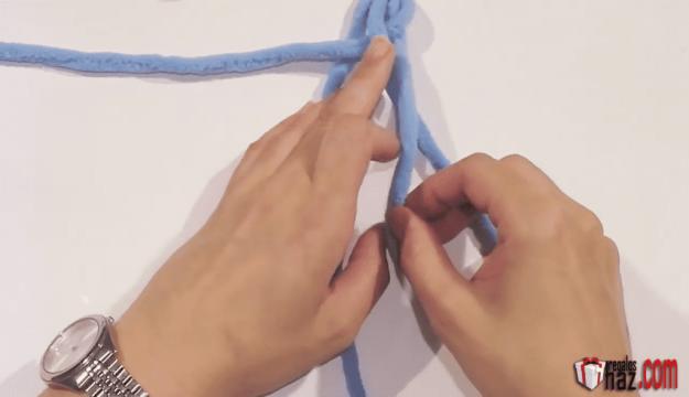 cómo hacer una trenza fácil de cuatro cabos