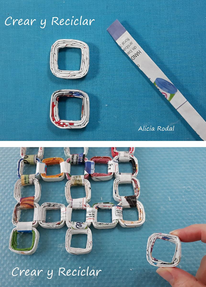 Ideas creativas para reutilizar papel de revistas o periódico / Manualidades / DIY / Reciclaje. Mira esta idea que puedes hacer reutilizando papel periódico, revistas, catálogos o las ofertas de los supermercados.