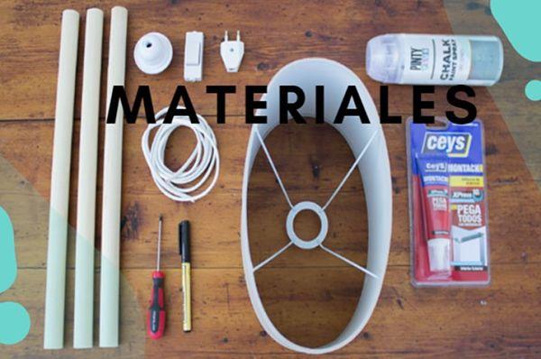 Materiales para construir lámpara de mesa