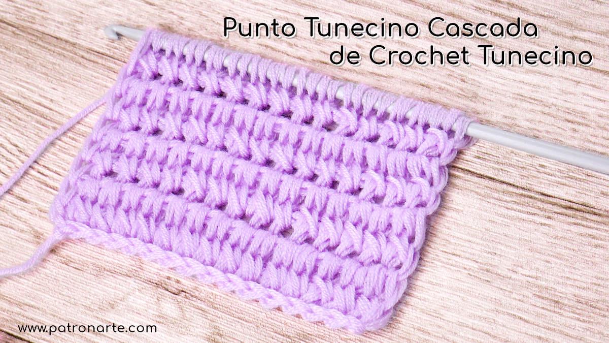Punto Tunecino Cascada de Crochet Tunecino