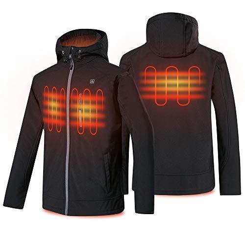 PROSmart Chaqueta Calefactable para Hombre Chaqueta Impermeable con Batera De...