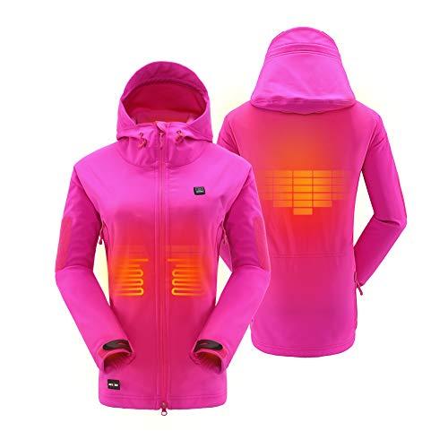 DEWBU Chaqueta Calefactable con 7.4v Batera Softsell Impermeable Invierno para...