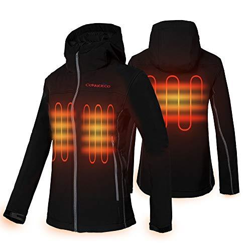 CONQUECO Chaqueta de Trabajo trmica Impermeable Calefactable batera para Mujer...