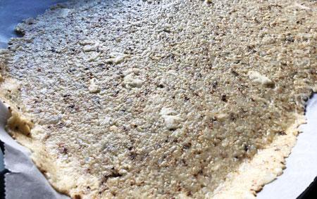 base de pizza antes de hornear