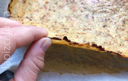 base de la pizza horneada