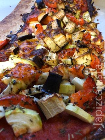 pizza con base de coliflor