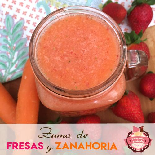 zumo de fresas y zanahoria
