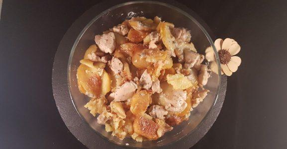 Pollo y patatas al ajo cabañil