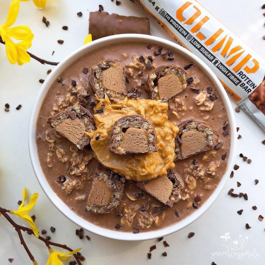 GACHAS DE AVENA CHOCOLATEADAS CON CACAHUETE