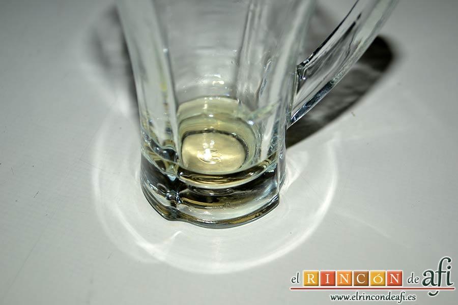 Bacalao a la miel, preparar el vinagre de vino