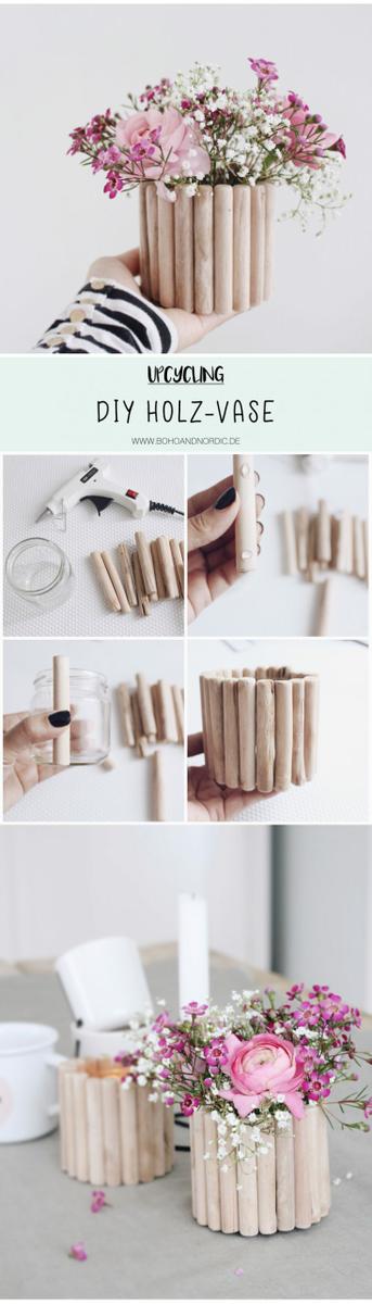 3 manualidades con palitos de madera - Maceta con palitos de madera - Paso a paso -Laucreativa