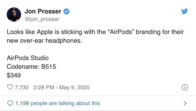 AirPods Studio - Filtraciones