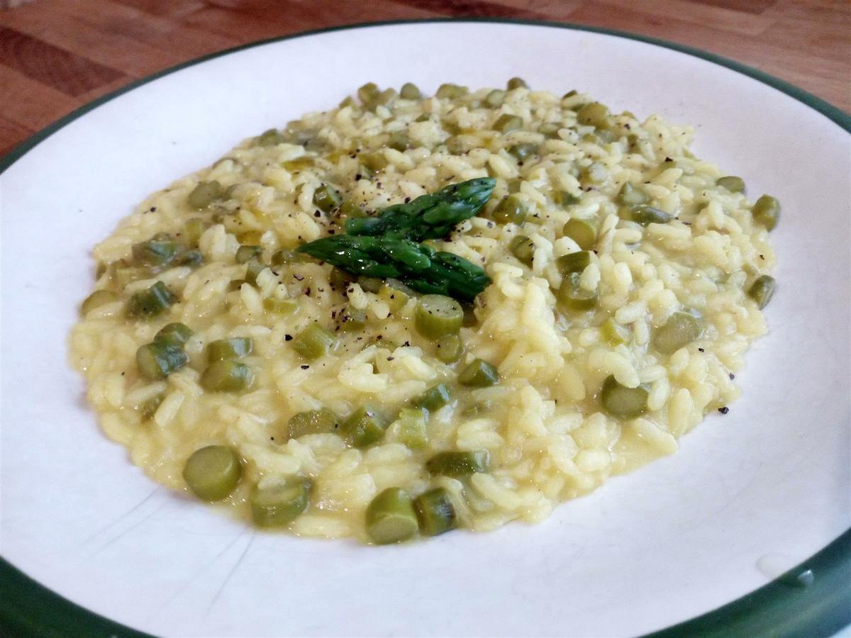 Risotto de espárragos trigueros - Risotto con asparagi - Best italian asparagus risotto recipe