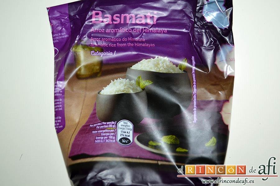 Arroz basmati cocido, utilizar arroz basmati