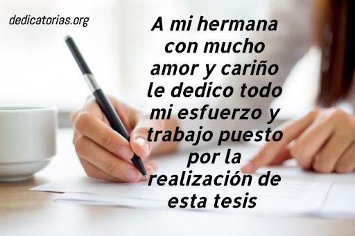 dedicatorias para tesis a hermanos