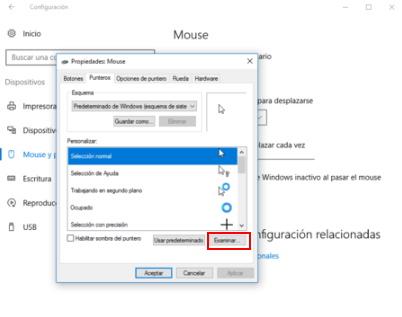 subir cursores para windows 10