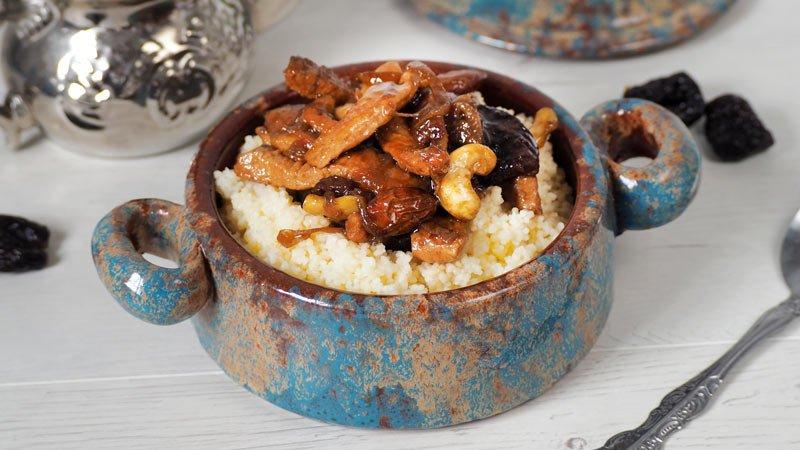 cuscus con pollo al pedro ximenez receta deliciosa