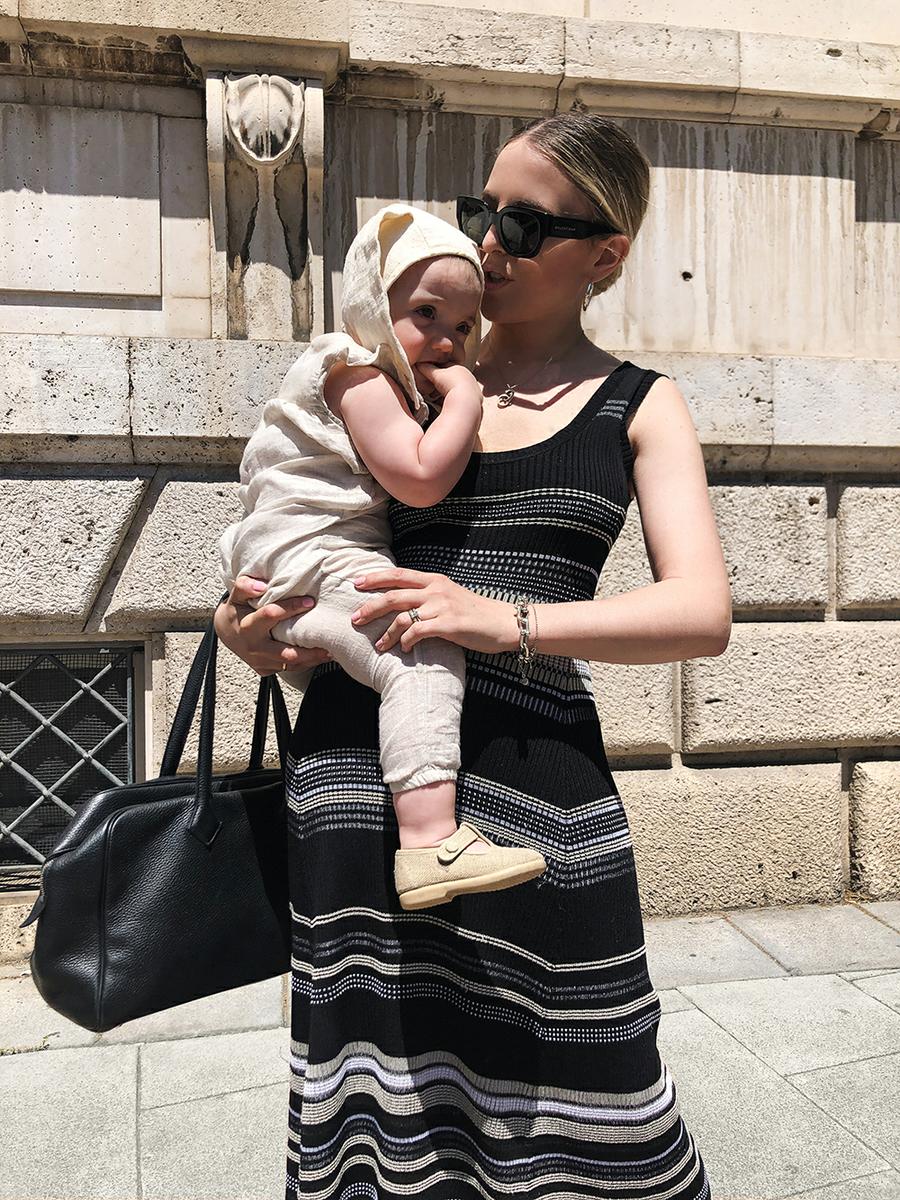 Trini | Proenza Schouler dress Hermes Oran sandals