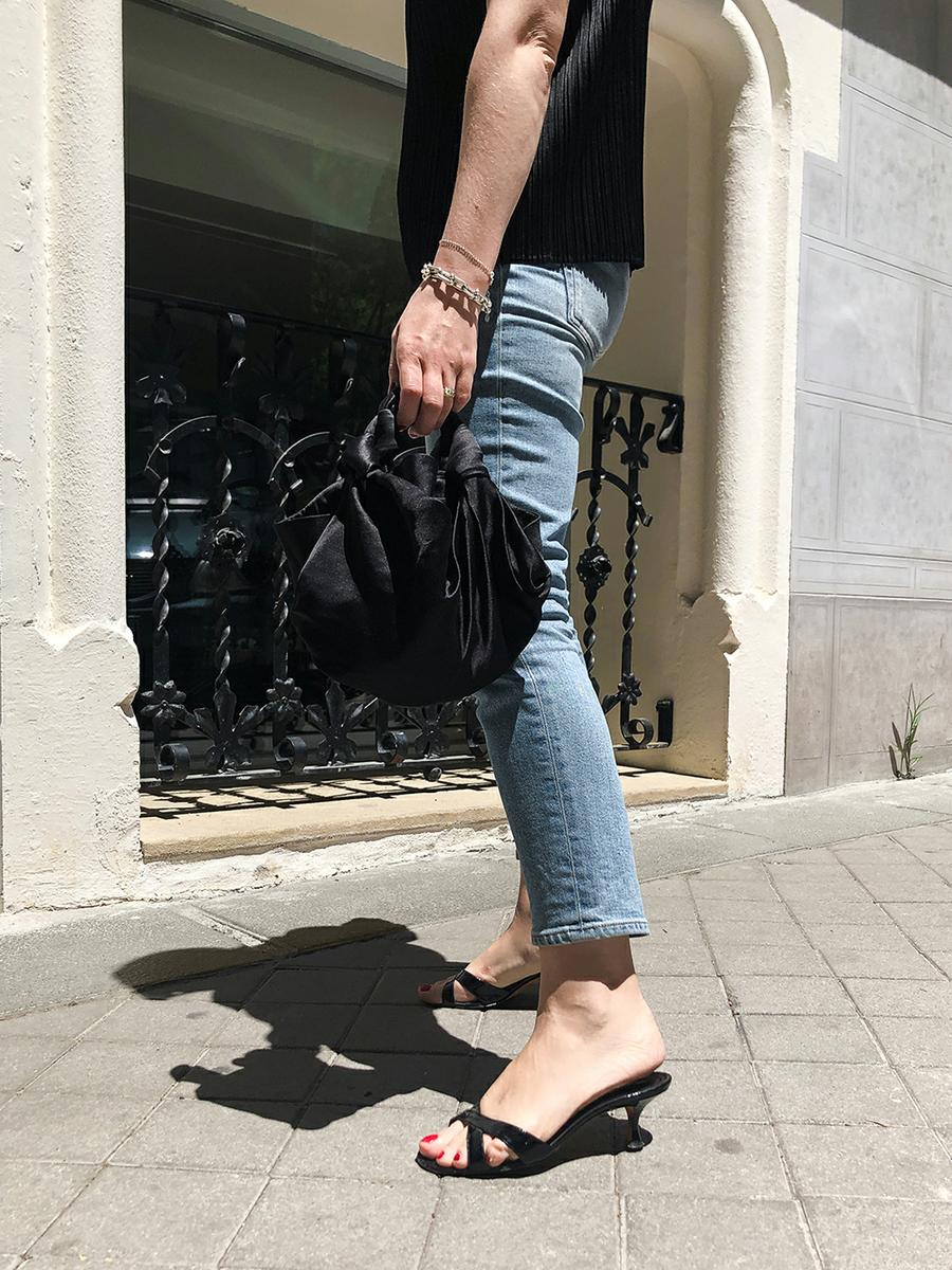 Trini | Acne Studios jeans Manolo Blahnik sandals
