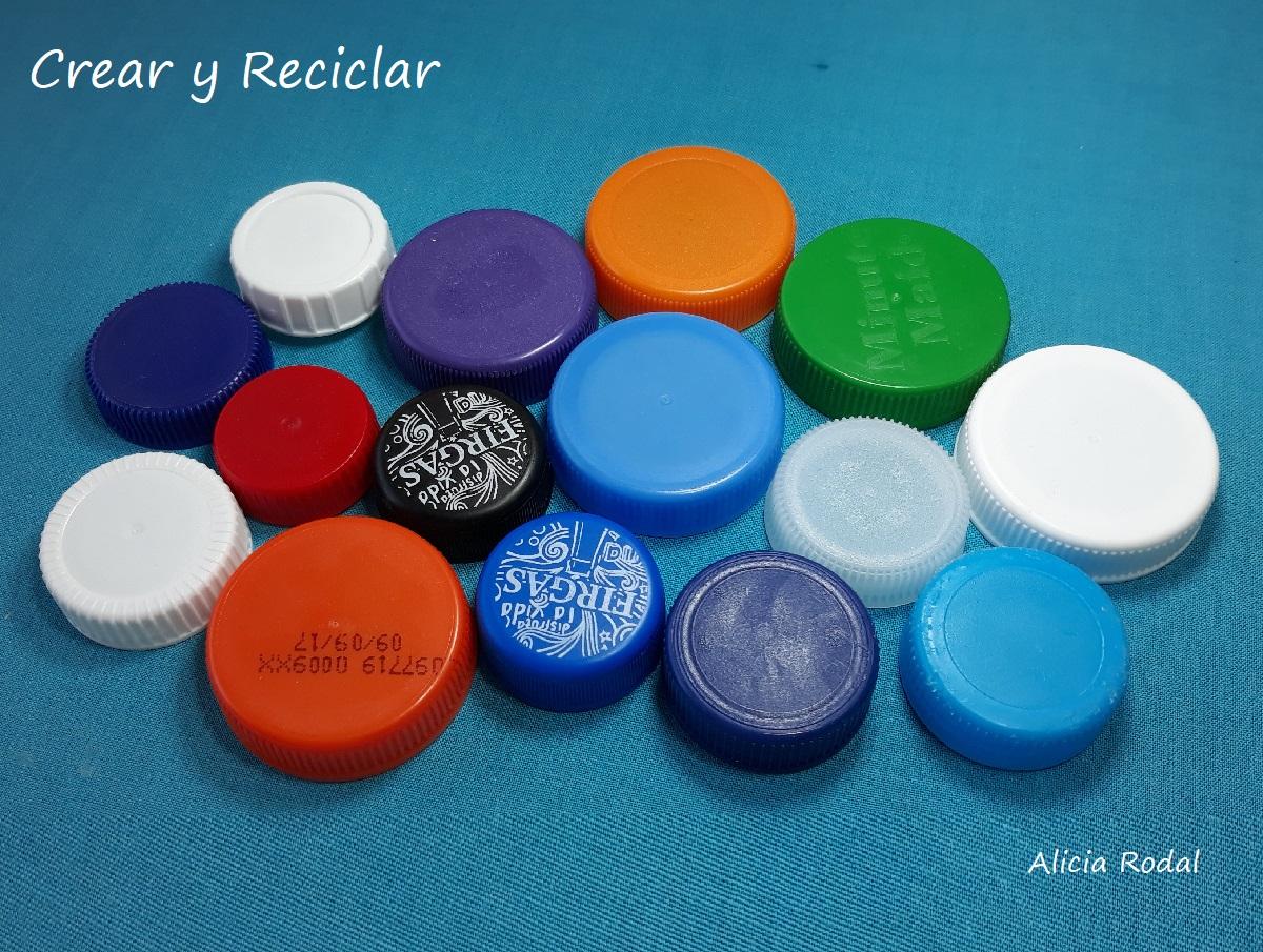 Como hacer una CESTA con tapas de plástico DIY. Reciclaje creativo. Ideas creativas