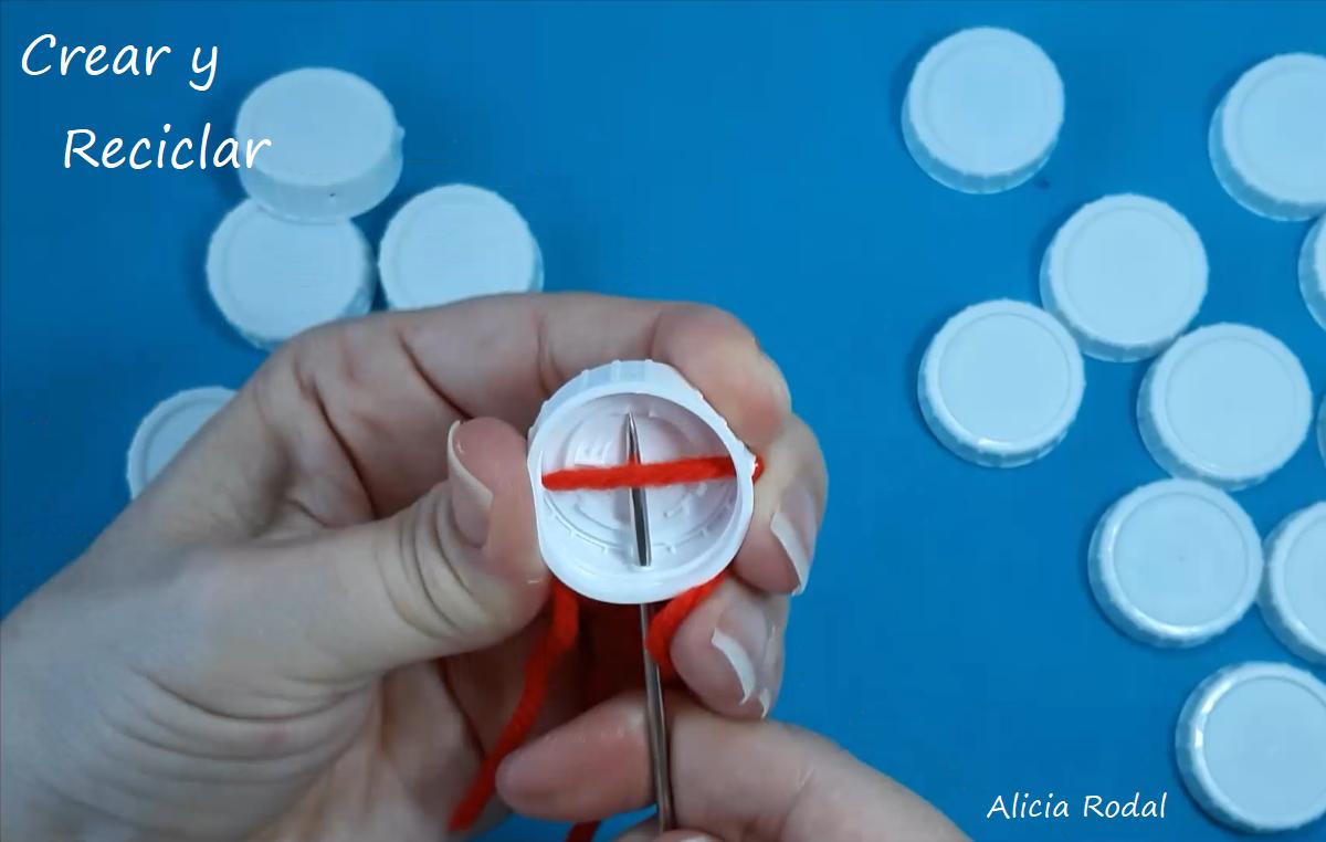 Como hacer una CESTA con tapas de plástico DIY. Reciclaje creativo. Ideas creativas