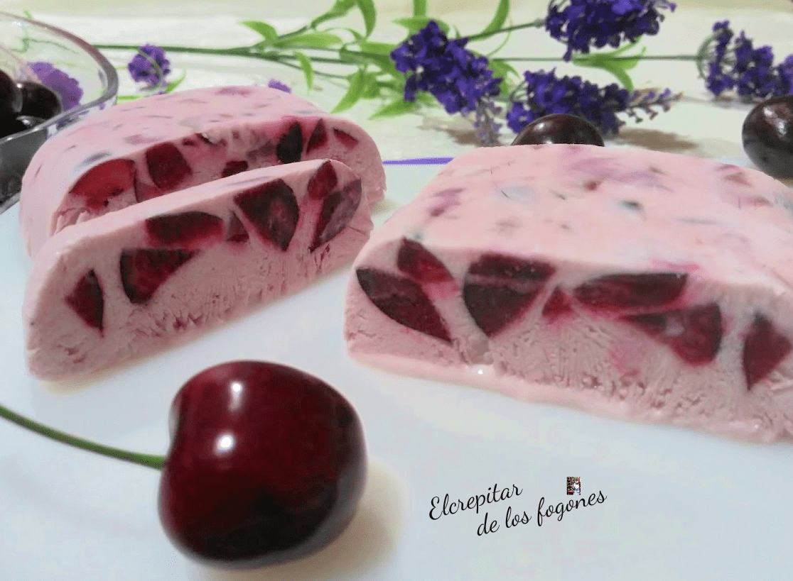 batido de cerezas con helado