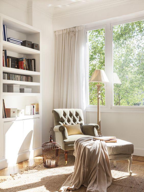 elegir el sillón para la zona de lectura