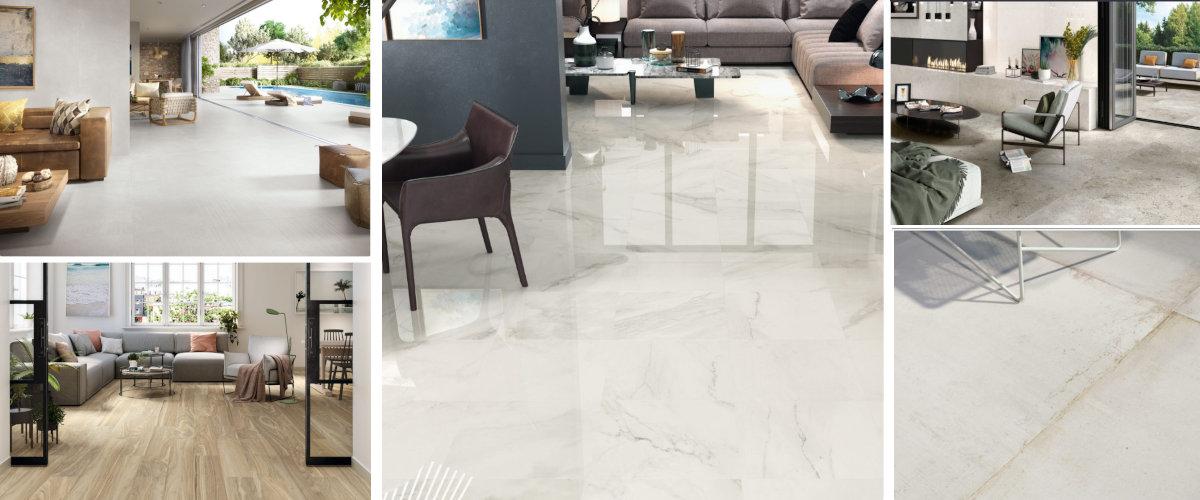 Suelos porcelánicos con diferentes acabados de Porcelanite