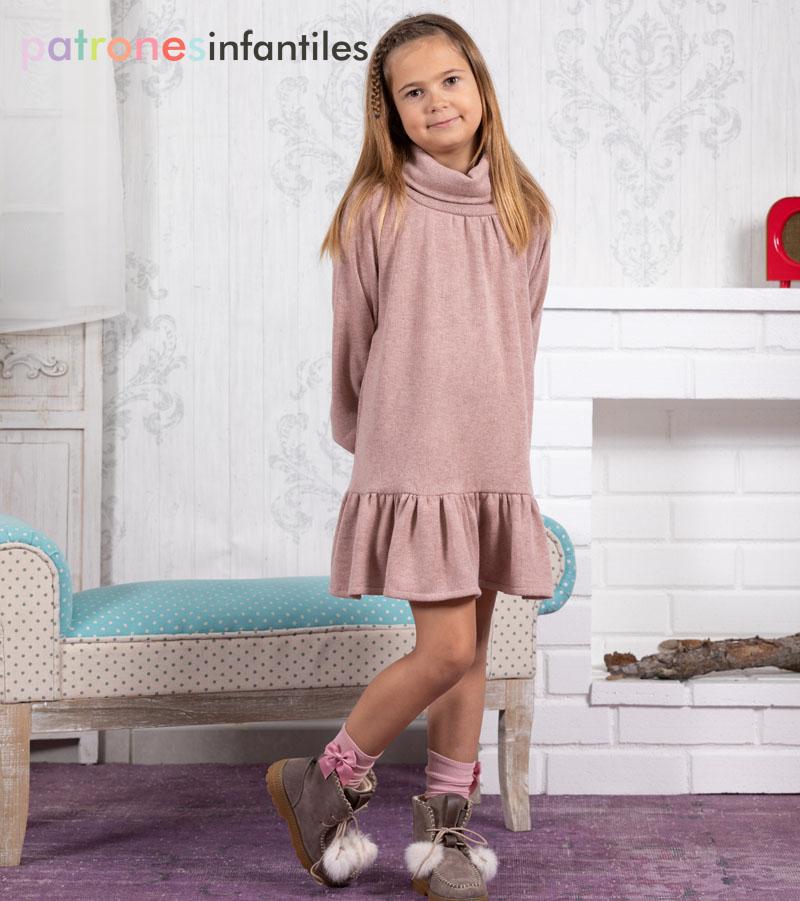 vestido cuello vuelto