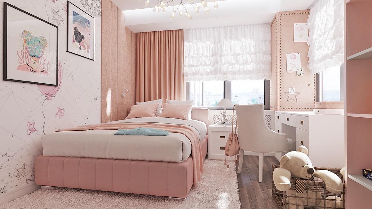 dormitorio principal rosa
