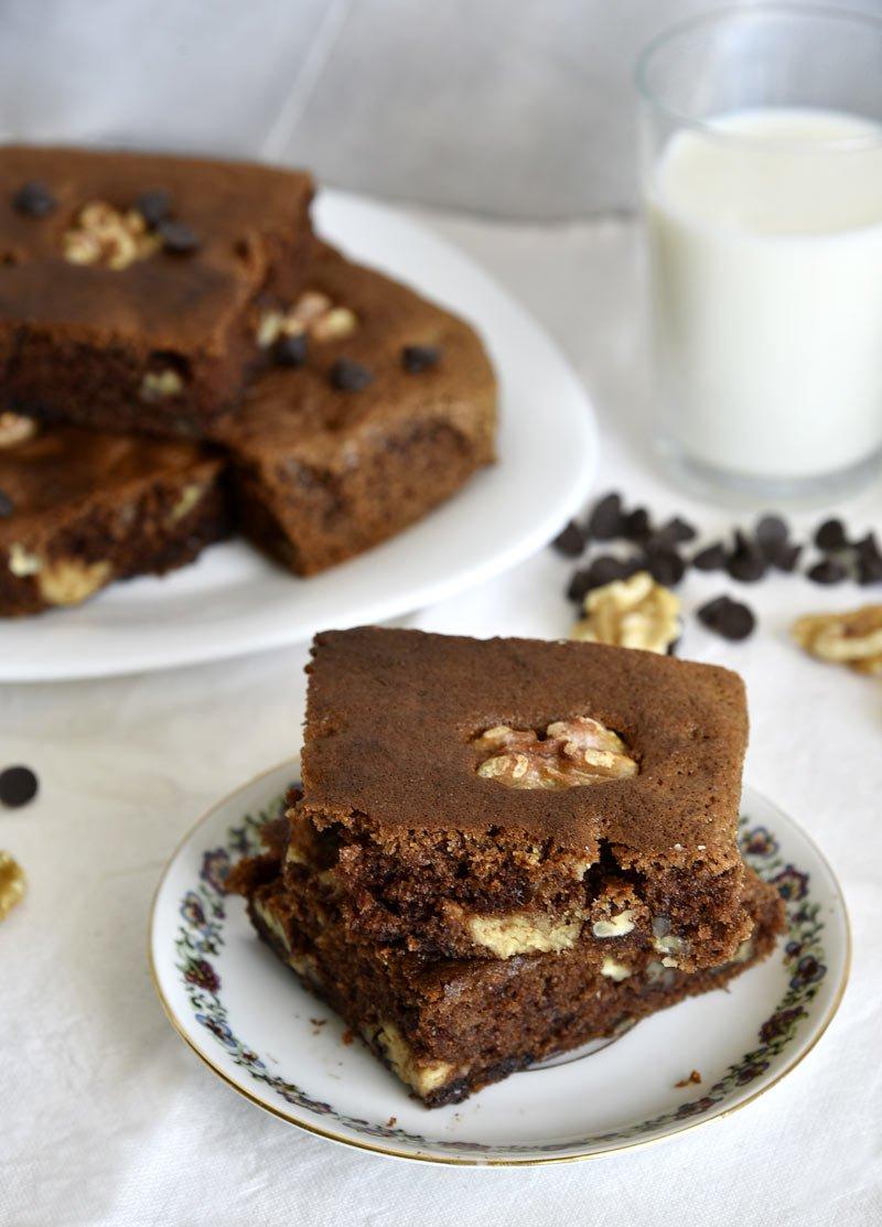 brownie de crema de avellanas y chocolate receta dulce facil