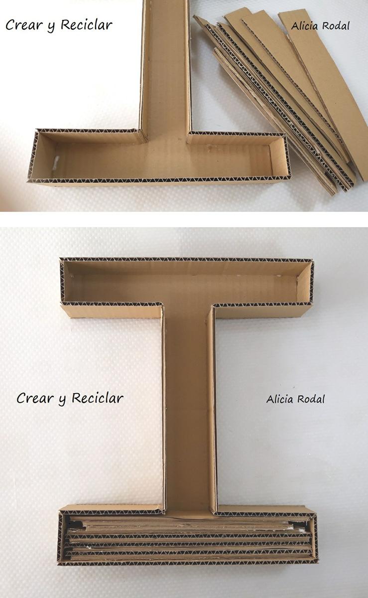 En este tutorial te muestro una idea de cómo hacer letras de cartón en 3D y decorarlas con CD´s o DVD viejos o dañados. Reciclaje creativo Diy