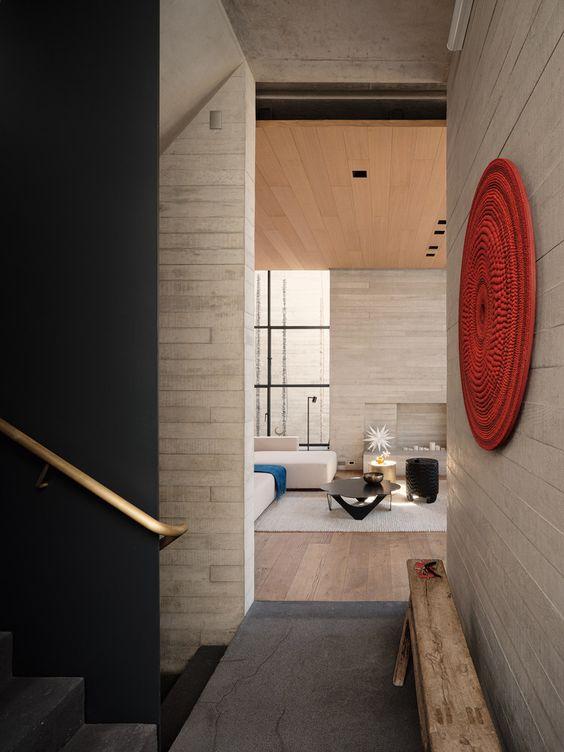 decoralinks | materiales raw #escalera #hormigon #latoncepillado #chapadeacero
