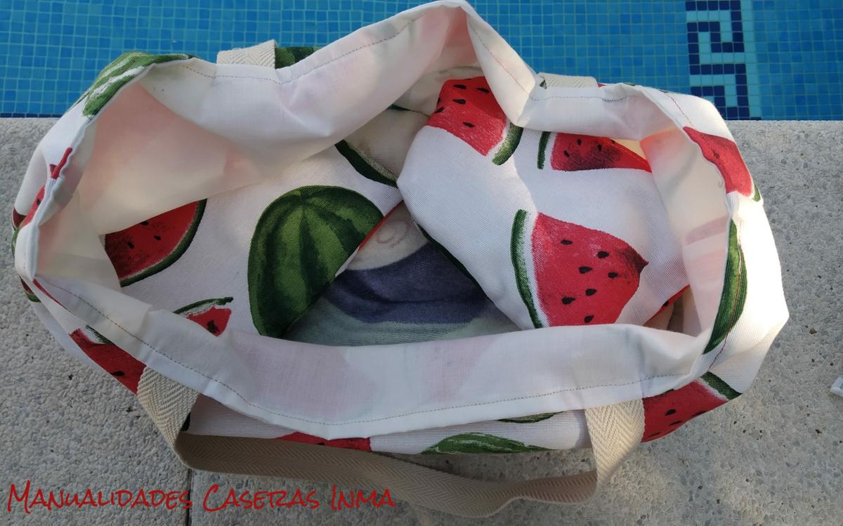 Manualidades Caseras Inma_Bolsa sandias forro