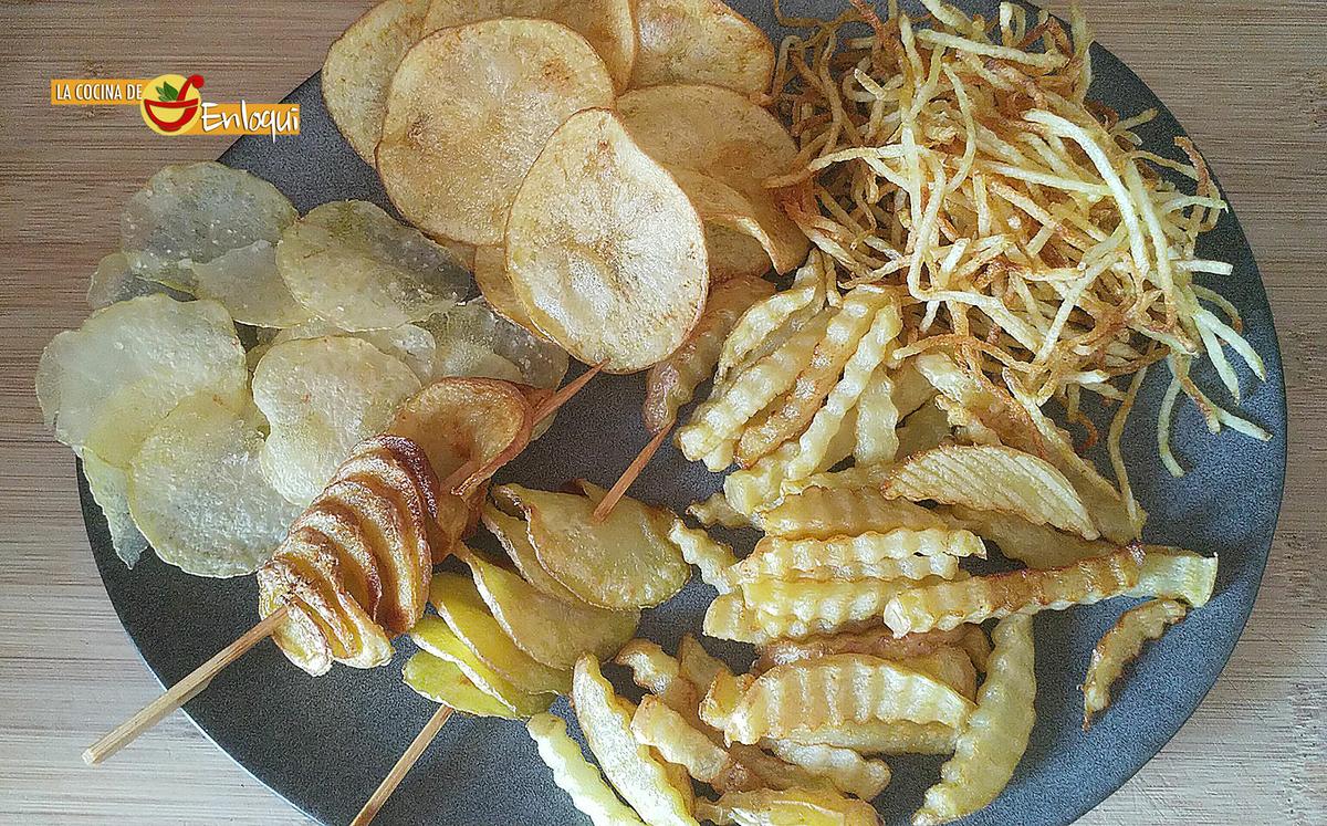 Patatas fritas con 5 cortes divertidos