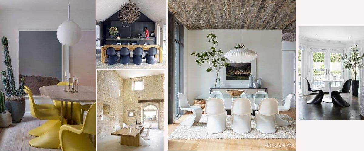 Sillas Panton en el comedor