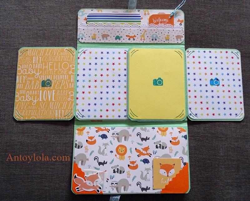 mini Album de bebe con forma de carpeta