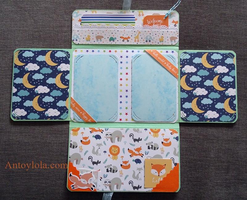 mini Album de bebe con forma de carpeta