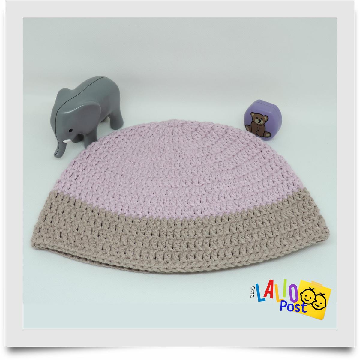 Gorrito tejido a crochet para bebé de 12 a 18 meses