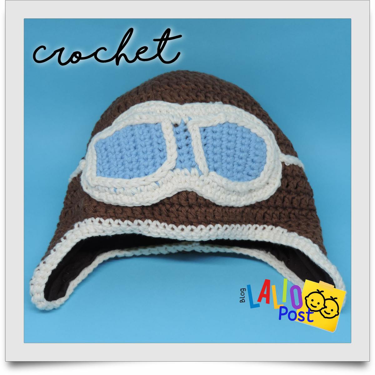 Gorro de aviador tejido a crochet