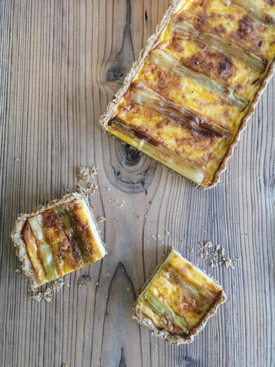 quiche de calabaza y puerro