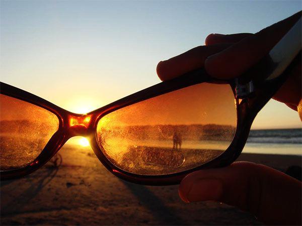 limpiar gafas de sol muy sucias