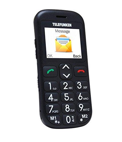 Telefunken TM 110 COSI 1.77 - Teléfono móvil (SIM única, Despertador, calculadora, calendario, Grabadora, Ión de litio, GSM, Micro-USB, TFT), Negro