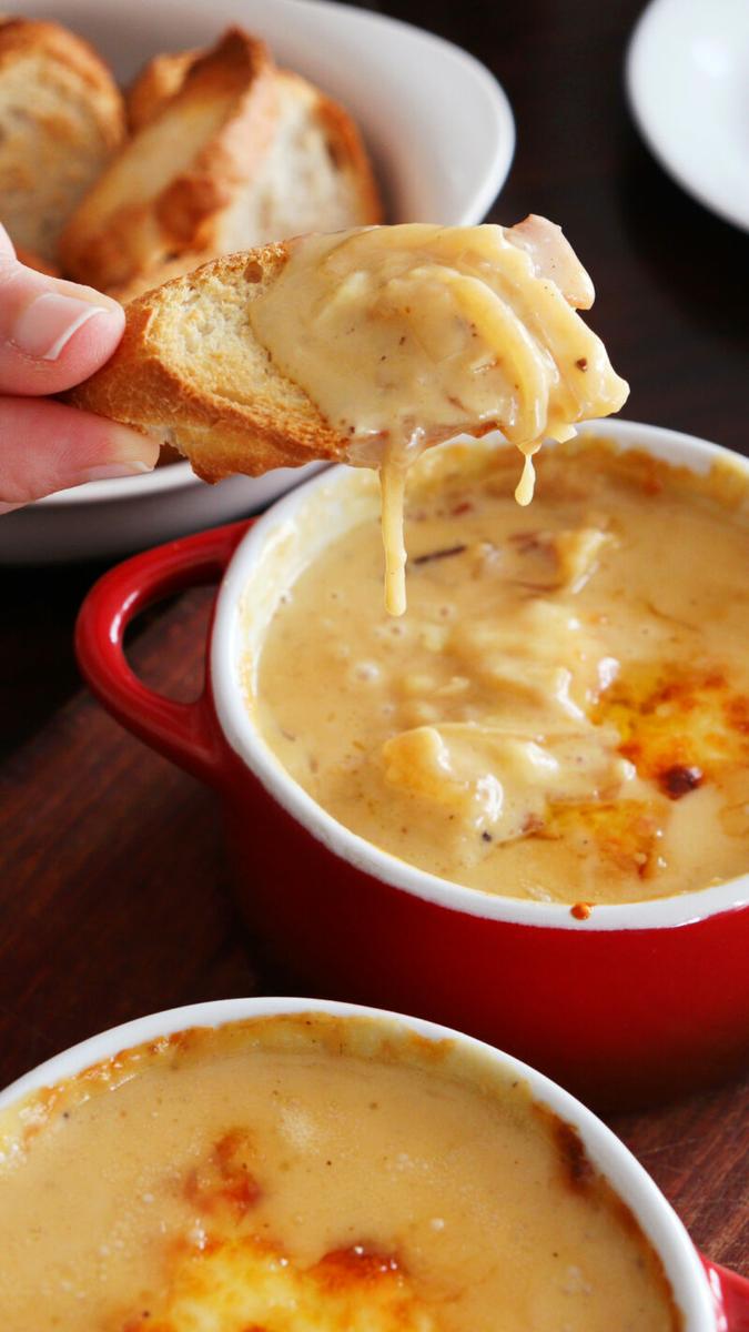 dip cebolla queso botana salsa