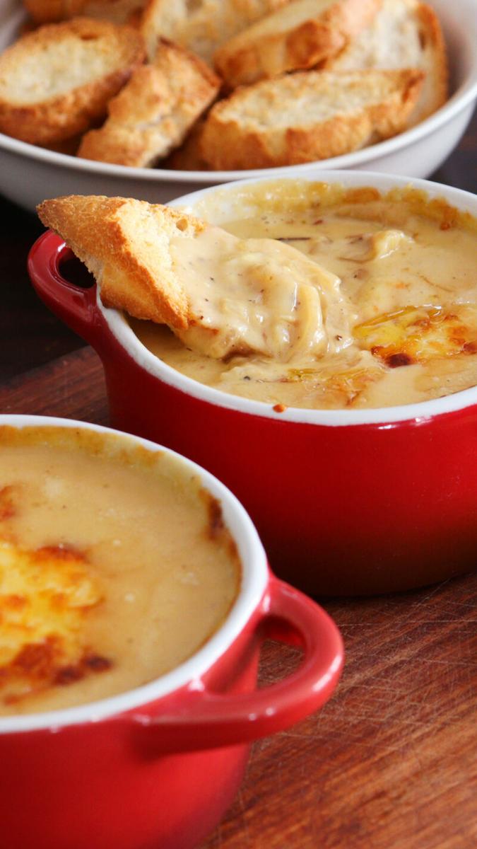 dip cebolla queso botana salsa