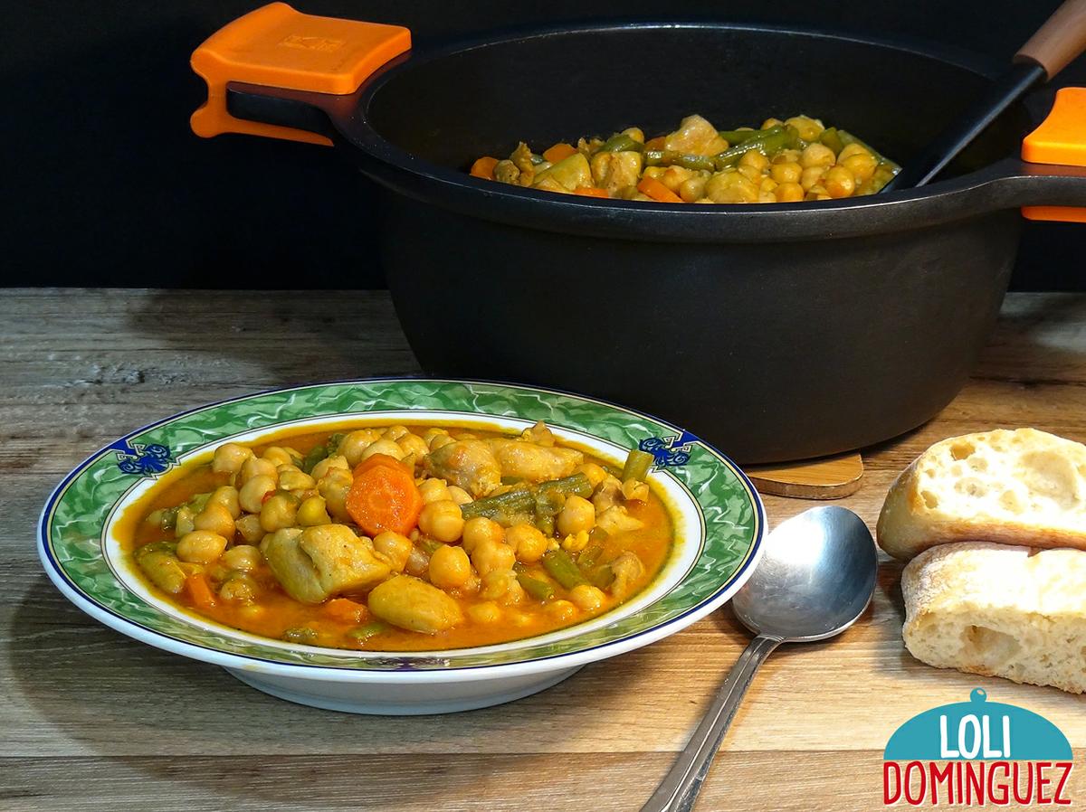 GUISO DE GARBANZOS CON POLLO. Una receta fácil rápida y muy saludable, comer legumbres es muy beneficioso para nuestra salud y si son estos garbanzos con pollo además de cuidarnos y estar bien alimentados nos resulta toda una delicia