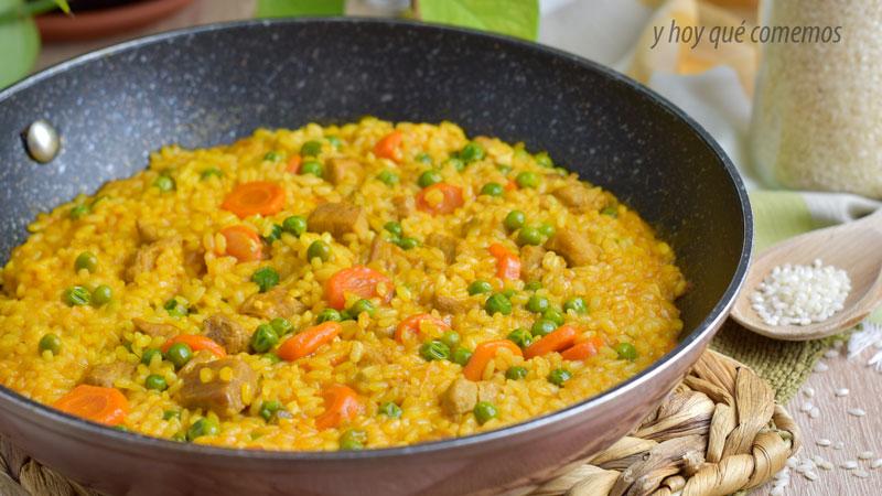 arroz con carne y verduras receta