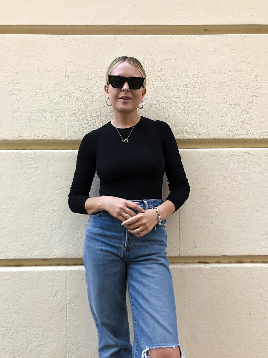 Trini | Levis jeans Wolford top