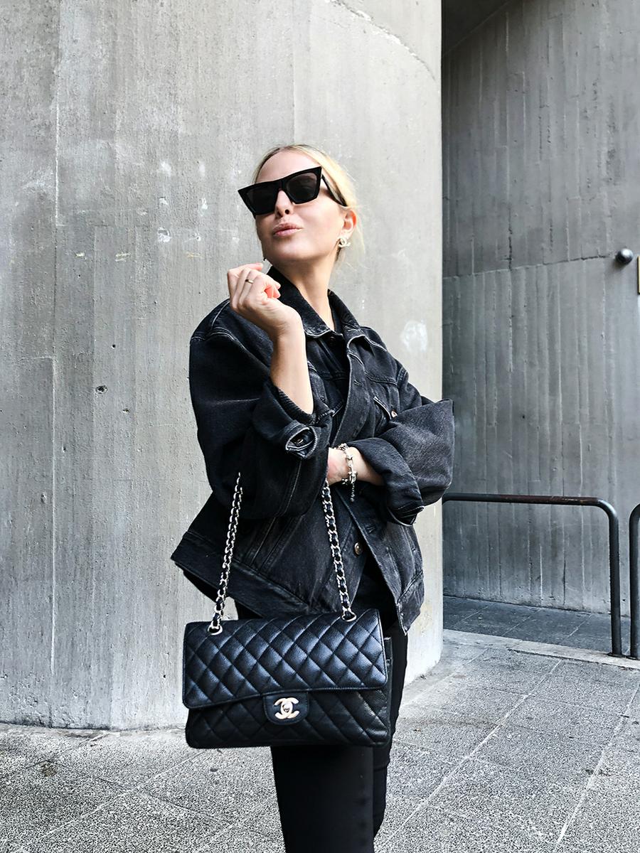 Trini | Chanel flap Celine sunglasses